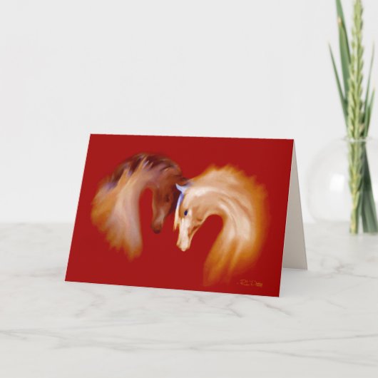 "Chevaux de Verre" ~ Carte de voeux (vide) (Devant)