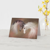 "Chevaux de Verre" ~ Carte de voeux (vide) (Fleur jaune)