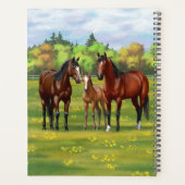 Chevaux Du Quartier De La Baie Brown Dans Les Pâtu (Dos)