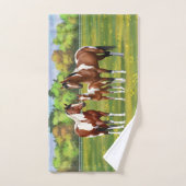 Chevaux Du Quartier De Peinture De Baie Pinto En P (Serviette à main)