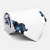 Chevaux , élégante cravate bleue cheval (Roulé)