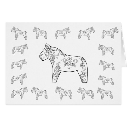 Chevaux élégants, vierge à l'intérieur (Devant horizontal)