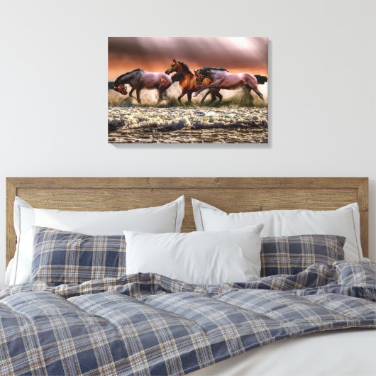Chevaux en course toile enveloppée (Insitu(Chambre))
