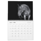 Chevaux en noir et blanc - Calendrier équin 2021 (Mar 2026)