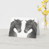 CHEVAUX EN PENCIL : ESPRIT ENNEMIS : CARTE (Fleur jaune)