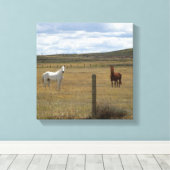 Chevaux en Toile du Wyoming (Insitu (Plancher de Bois))