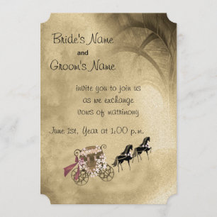 Chevaux et Faire-part de mariage de transport