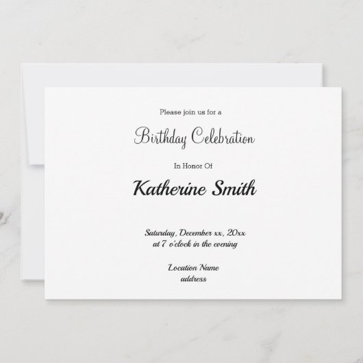 Chevaux Fog Invitation Anniversaire (Dos)