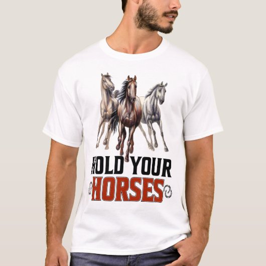 Chevaux, Fun Dit T-Shirt (Devant)