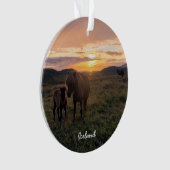 Chevaux islandais - ornement céramique (devant)