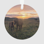 Chevaux islandais - ornement céramique (dos)