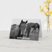 CHEVAUX JEUX anniversaire conception de carte (Fleur jaune)