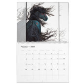 Chevaux majestueux l'art du calendrier d'AmyLyn (Feb 2026)