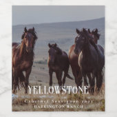 Chevaux Mockup Western Custom Vins Étiquettes (Étiquettes simples)