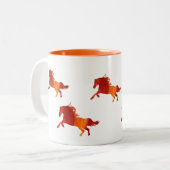 Chevaux Mug à deux tons (Devant gauche)