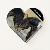 Chevaux Mustang Sauvage Carnet Spiral En Forme Coe (Dos)