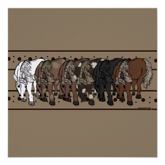 Chevaux par figdewdrop Affiche (Devant)