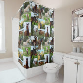 Chevaux Photo Collage Salle de bain Douche Rideau (En situation)