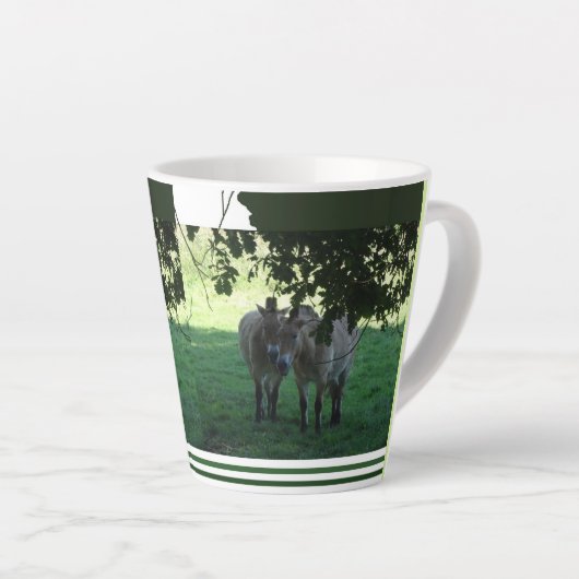 Chevaux Przewalski Collage Latte Mug (Angle droit)