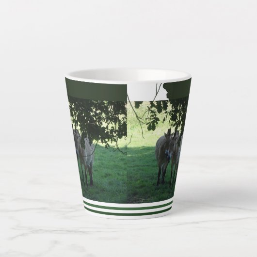 Chevaux Przewalski Collage Latte Mug (Devant)