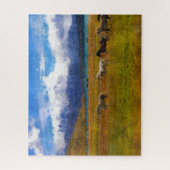 Chevaux sauvages Aquarelle Puzzle (Vertical)