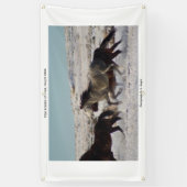 CHEVAUX SAUVAGES bannière de TROUPEAU d'UTAH, (Vertical)