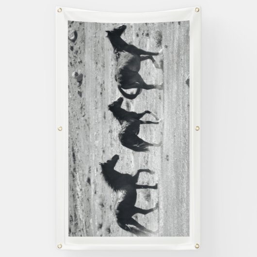 CHEVAUX SAUVAGES de bannière de l'UTAH AVEC des (Vertical)