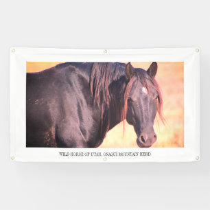 CHEVAUX SAUVAGES de bannière de l'UTAH AVEC des