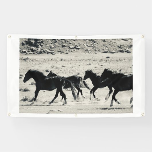 CHEVAUX SAUVAGES DE BANNIÈRE DE L'UTAH AVEC DES (Horizontal)