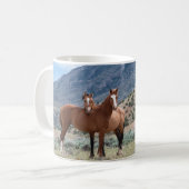 Chevaux sauvages de Pryor Mountain Coffee Mug (Devant gauche)