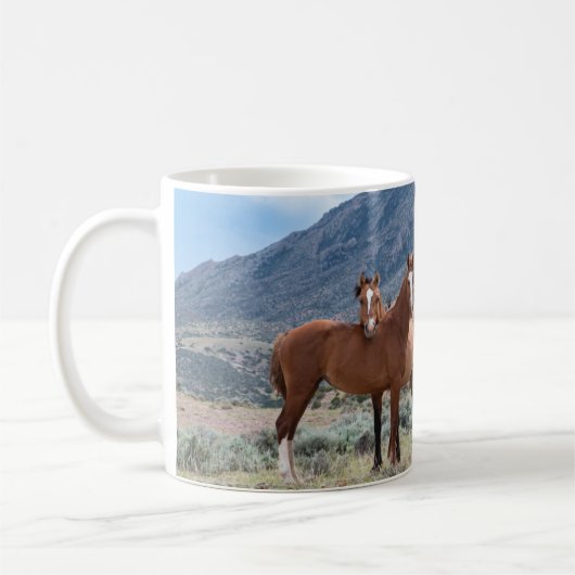 Chevaux sauvages de Pryor Mountain Coffee Mug (Gauche)