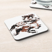 Chevaux sauvages Dessous de verre de liège (Côté gauche)