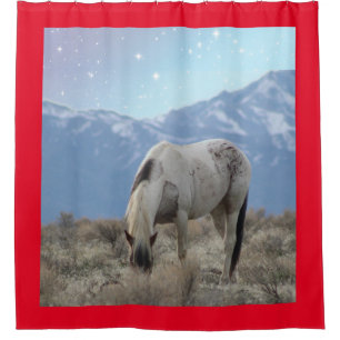 CHEVAUX SAUVAGES D'UTAH PINTO PINTO DOUCHE Rideau
