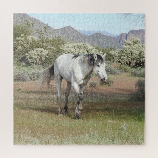 Chevaux sauvages, faune, puzzle (Vertical)