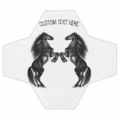 Chevaux sauvages noirs droits - Ajouter votre text (Plat)