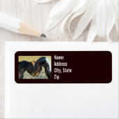 Chevaux sauvages Touchant le nez Étiquettes de adr (En situation)