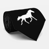 Chevaux Silhouette - Cravate noire (Roulé)