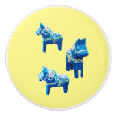 Chevaux suédois Bouton en céramique (Devant)