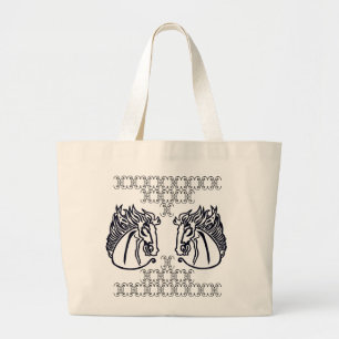Chevaux sur le sac fourre-tout enorme