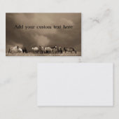 Chevaux sur les cartes de visite de prairie (Devant / Derrière)