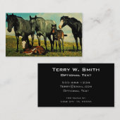 Chevaux vintages Cartes de visite (Devant / Derrière)