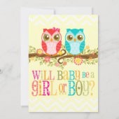 Chevêches de bébés - Invitation au Baby shower de (Dos)