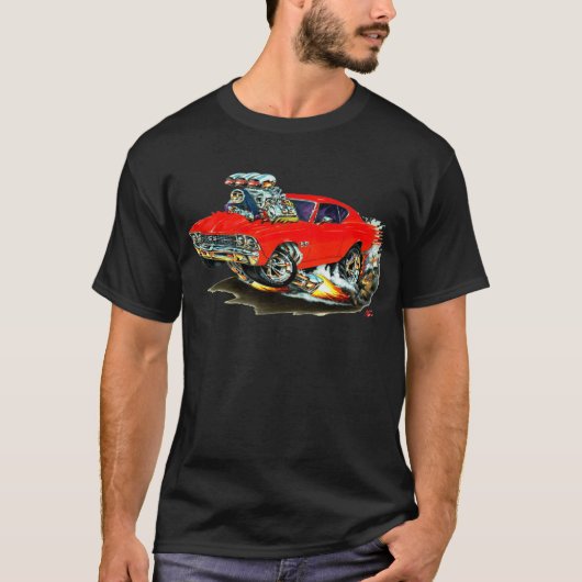 Chevelle Red Car 1968-69 T-shirt (Voorkant)