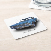 CHEVELLE SS 1966 VIERKANTE KARTONNEN ONDERZETTER (Schuin)