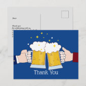 chevelures, bière, bières cartes de remerciements (Devant / Derrière)