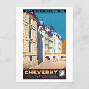  Cheverny France Travel Poster Briefkaart