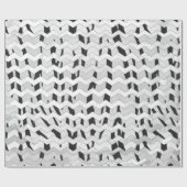 Cheveron Tiger Black en White Print Cadeaupapier (Vlak)