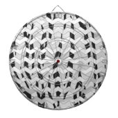 Cheveron Tiger Black en White Print Dartbord (Voorkant)