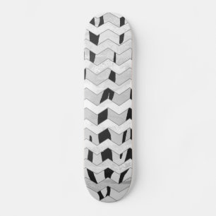 Cheveron Tiger Black en White Print Skateboard