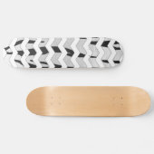 Cheveron Tiger Black en White Print Skateboard (Horizontaal)